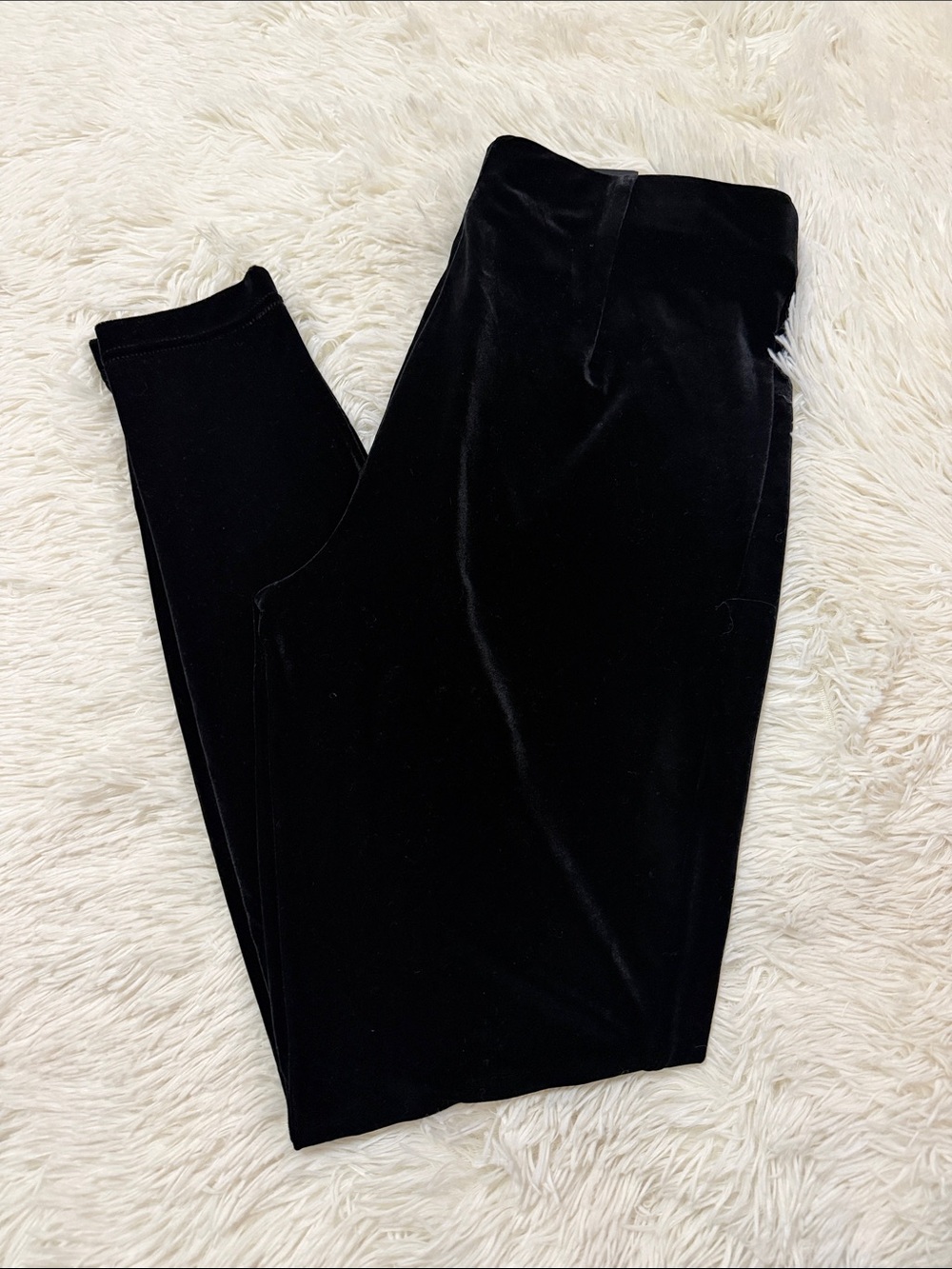 White House Black Market Black Velvet Leggings